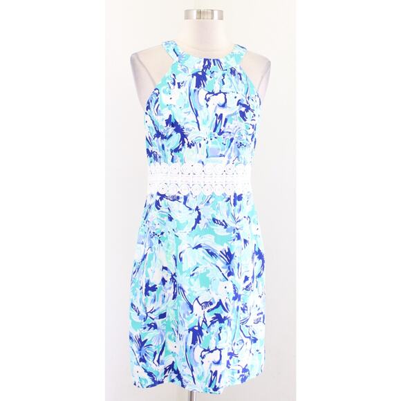 Lilly Pulitzer Ashyln Shift Dress Elephant Appeal Tropical Turquoise Size 2 - Picture 2 of 8